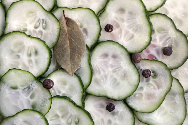 Rodajas de pepino fresco —  Fotos de Stock