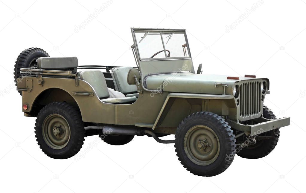 Old American military vehicle