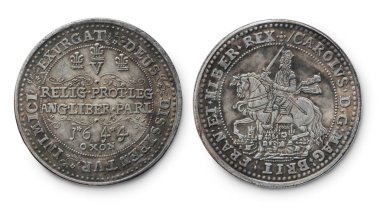 British silver Crown of the reign of Charles I clipart