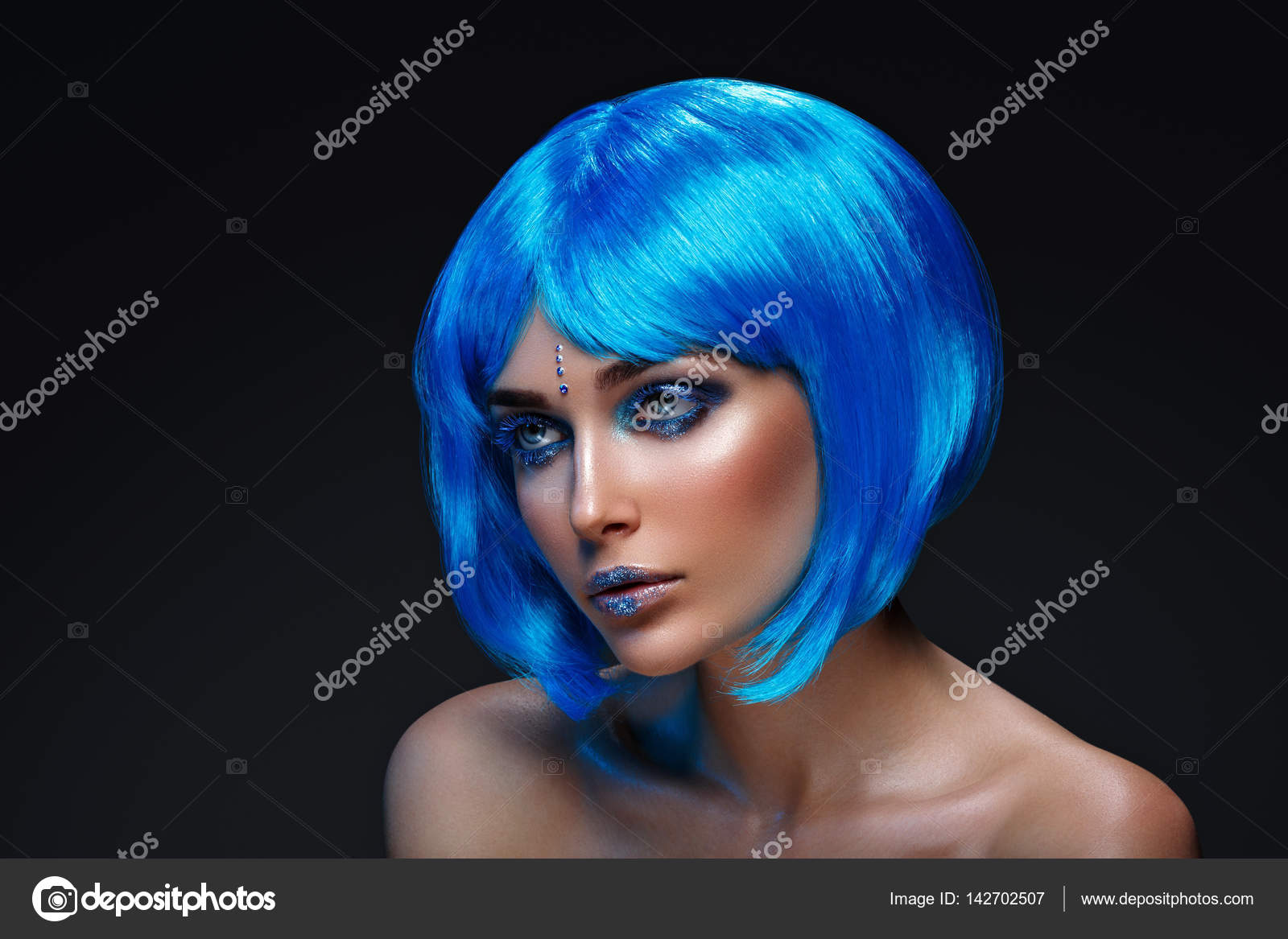 make a blue wig