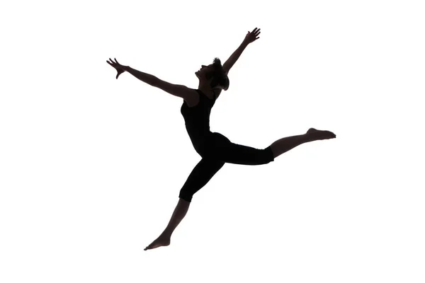 stock image Dancing woman on white background