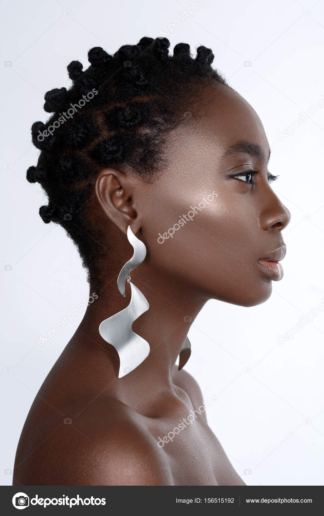Girl with outlet big earrings