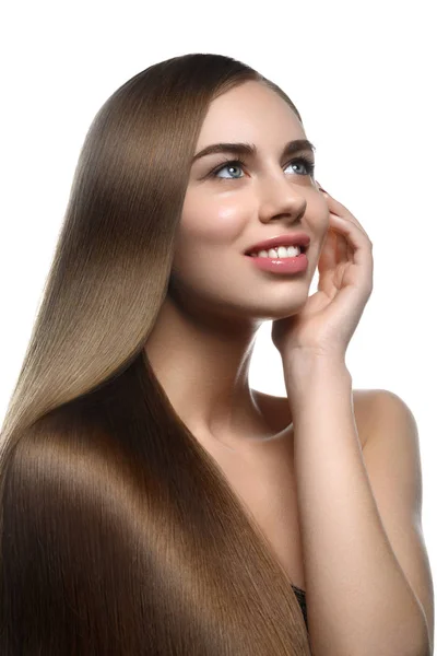 Dívka s krásné dlouhé vlasy — Stock fotografie