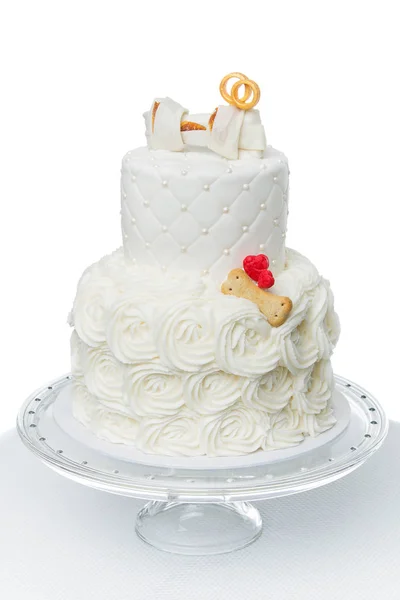 Wedding cake with bone decor — Stock Photo, Image