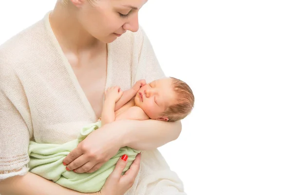 Woman with newborn child — Stock Photo, Image