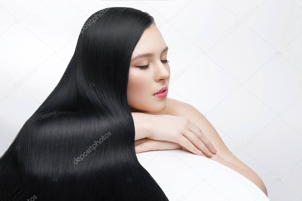 girl with beautiful long hair