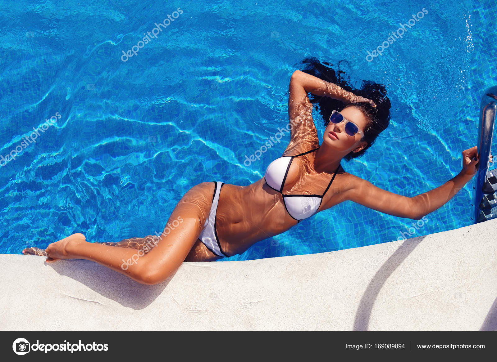 swimming in bikini