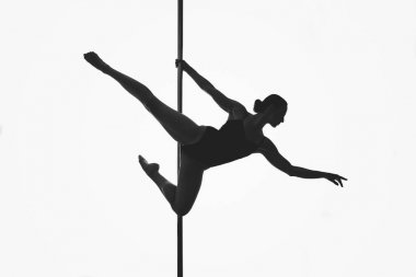 güzel kutup dansçı kız siluet