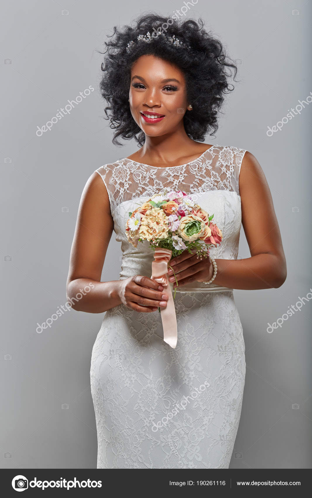 Beautiful dark skin bride — Stock Photo © Svetography #190261116 - Main Image