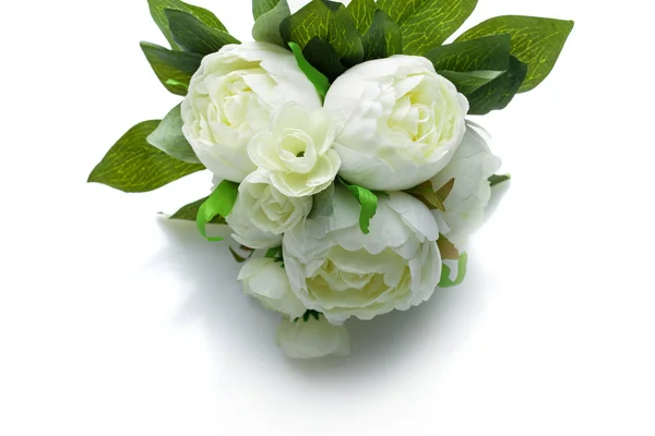 Flores de peonía aisladas en blanco — Foto de Stock