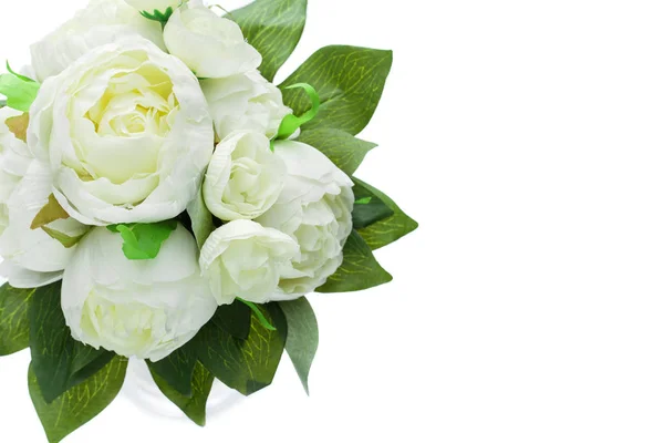 Flores de peonía aisladas en blanco — Foto de Stock