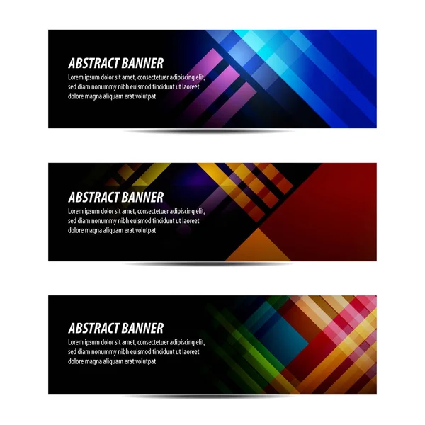 Set Abstract Square Banner Background Templates Vector Format Your Promotional — Stock Vector