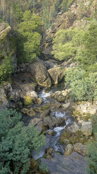 Visa från hösten river — Stockfoto