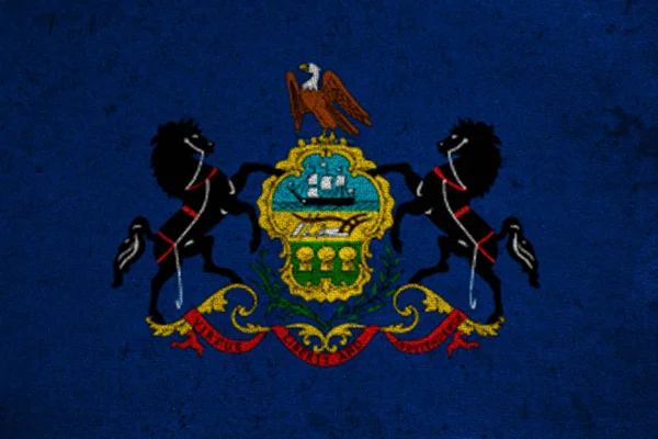 Гранж флаг из американского штата — стоковое фото