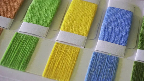 Top Viem Tarjeta Color Textil Hecha Con Muestras Algodón —  Fotos de Stock