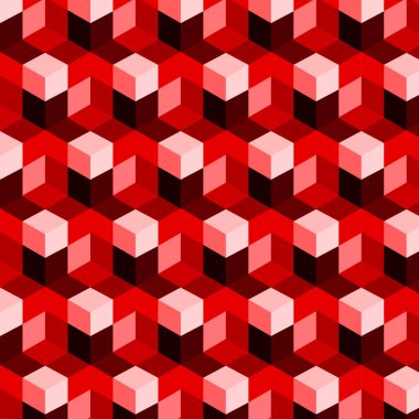 sorunsuz, soyut küp desen. Renkli tasarımı, geometrik 3d duvar kağıdı, küp Model arka plan vektör.