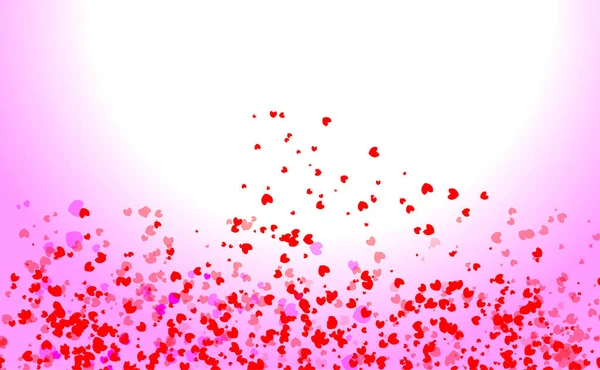 Abstract Heart Valentine Background Festive Defocused Lights Vector Illustration Card — Stock Vector