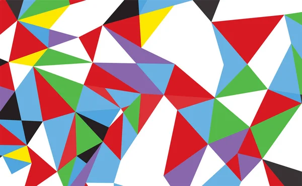 Geometriska Polygon Bakgrund Retro Triangel Bakgrund Färgglad Mosaikmönster Vektorillustration — Stock vektor