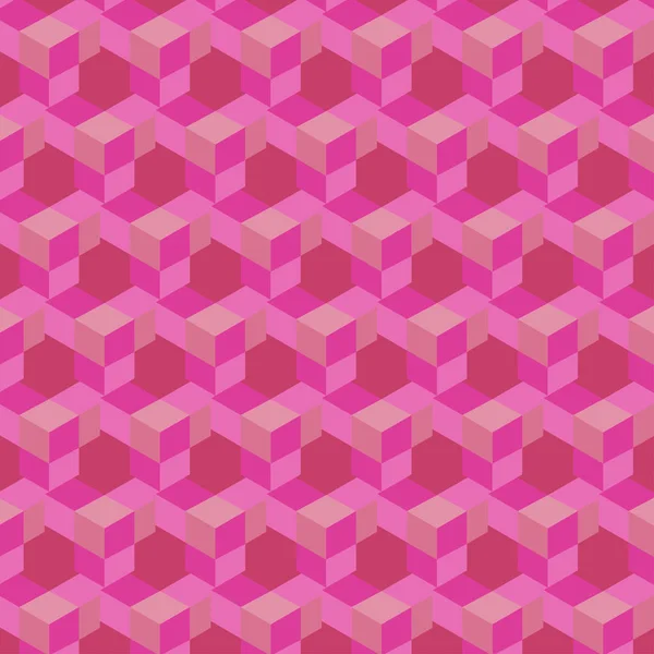 シームレスな抽象的なキューブのパターン カラフルなデザインは 幾何学的な の壁紙 バック グラウンド パターン キューブ — ストックベクタ
