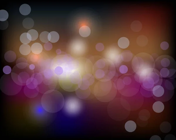 Fond Abstrait Bokeh Festive Lumières Déconcentrées Illustration Vectorielle — Image vectorielle