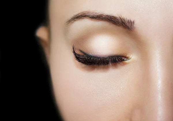 Hermosos ojos Maquillaje detalle, cejas de belleza perfecta — Foto de Stock
