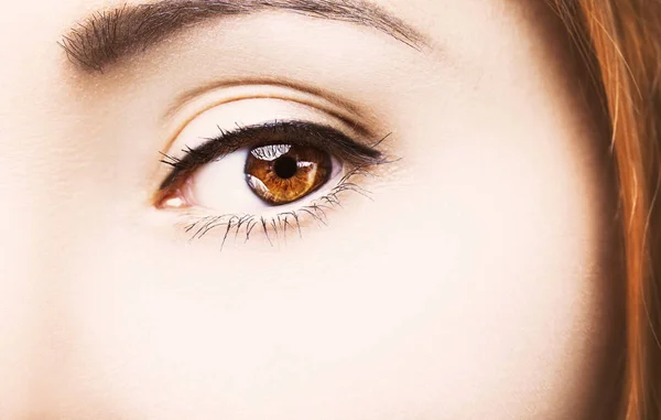 Beautiful Insightful Look Woman Eye Close Shot — Stock Photo, Image