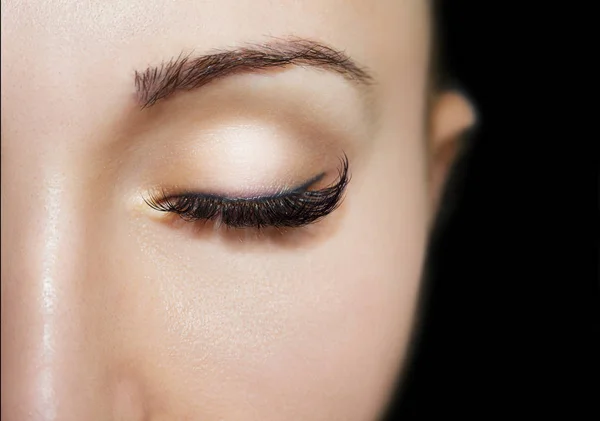 Beautiful Eyes Make Detail Perfect Beauty Eyebrows — Stock Photo, Image