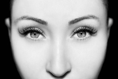 Kahverengi göz makyajı. Güzel gözler ayrıntı, mükemmel güzellik makyaj 