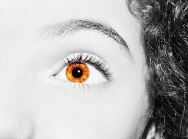 Güzel, anlayışlı bir bakış. Yakın çekim.