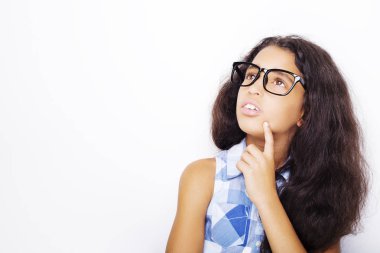 Görüntü güzel bir Afrika genç kızın gözlüklü.