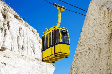 Teleferik Rosh Hanikra grotto İsrail için.