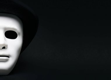 Beyaz insan maske 