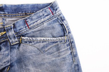 Denim kot arka plan kot pantolon dikiş ile moda tasarım. 