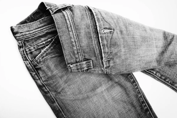 Denim Jeans Background With Seam of Jeans Fashion Design. — Stock Photo, Image