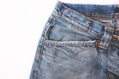 Denim kot arka plan kot pantolon dikiş ile moda tasarım. 