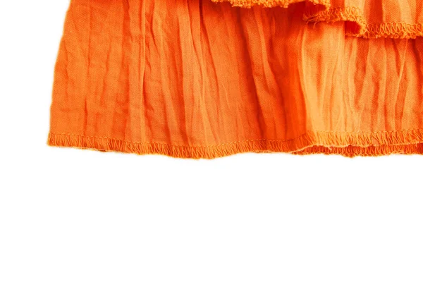 Orange kläder tyg textur. Ovanifrån av orange tyg textil yta. — Stockfoto