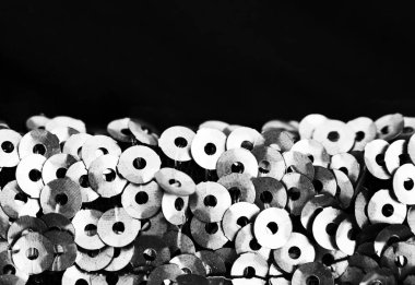 Pullu yakın çekim makro. Arka plan ile pullu