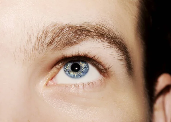 Bild des blauen Auges des Menschen — Stockfoto