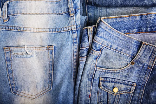 Denim kot arka plan kot pantolon dikiş ile moda tasarım. — Stok fotoğraf