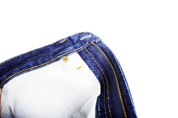 Denim Jeans Background With Seam of Jeans Fashion Design. — Stock Photo, Image