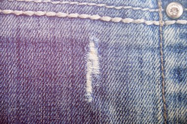 Denim kot arka plan kot pantolon dikiş ile moda tasarım. 