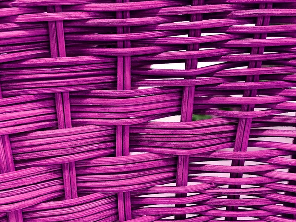 籐の質感のピンク色の背景のクローズ アップ. — ストック写真