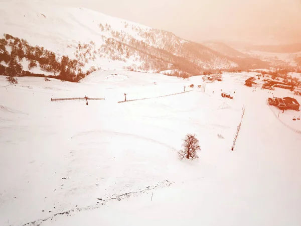 Caucasus mountains Georgia ski resort in Bakuriani. Mountain view — Stock Photo, Image