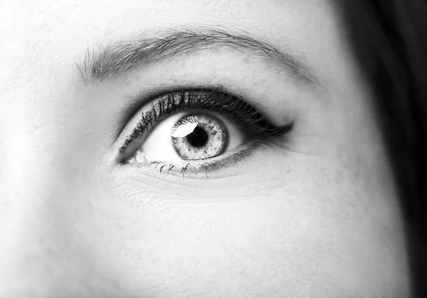 A beautiful insightful look woman's eye. Close up shot — Stock Photo, Image