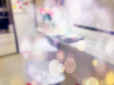 Bulanık arka plan. İç mobilya mağazası