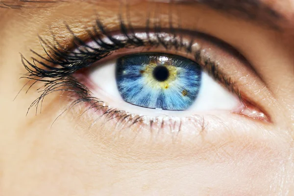 Een prachtige, inzichtelijke blik van een vrouw. close-up schot — Stockfoto