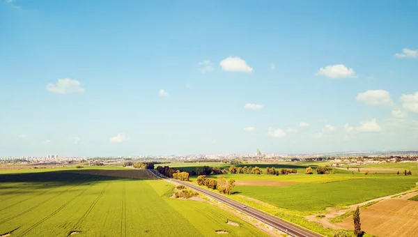 Vista aérea. Agricultura campo verde desde arriba . —  Fotos de Stock