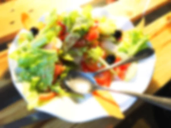 Imagen borrosa para abstracto de fondo. Comida desenfocada en el restaurante . — Foto de Stock