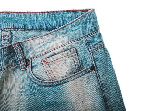 Denim jeans bakgrund med söm jeans mode design. — Stockfoto