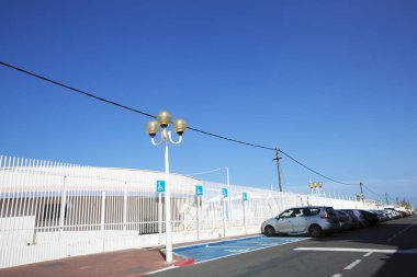 Nahariya, İsrail-Mart 9, 2018: Sokak ortasındaki Nahariya, İsrail.